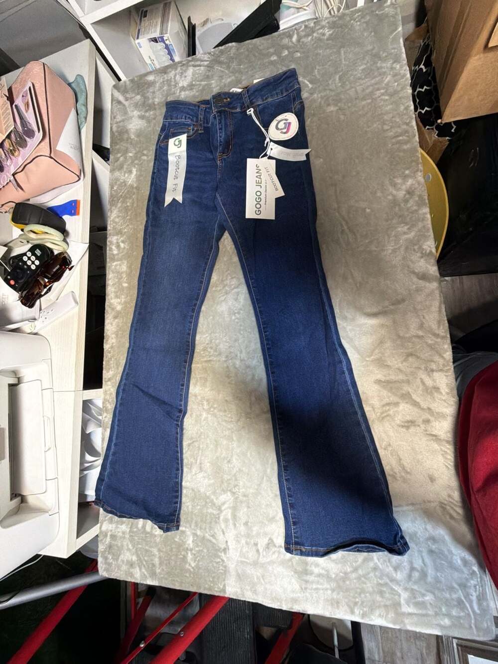 GOGO Jeans Bootcut Butt-Lifter Premium Soft Dark Wash Denim Jeans Size 5/27 NWT